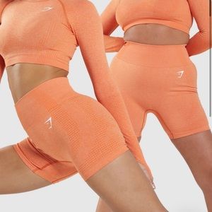 Gymshark seamless 2.0 shorts in apricot orange marl
